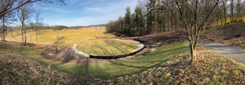 Golf course hole renovation