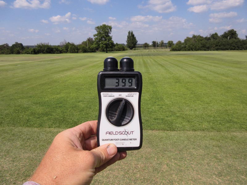 Turfgrass light meter