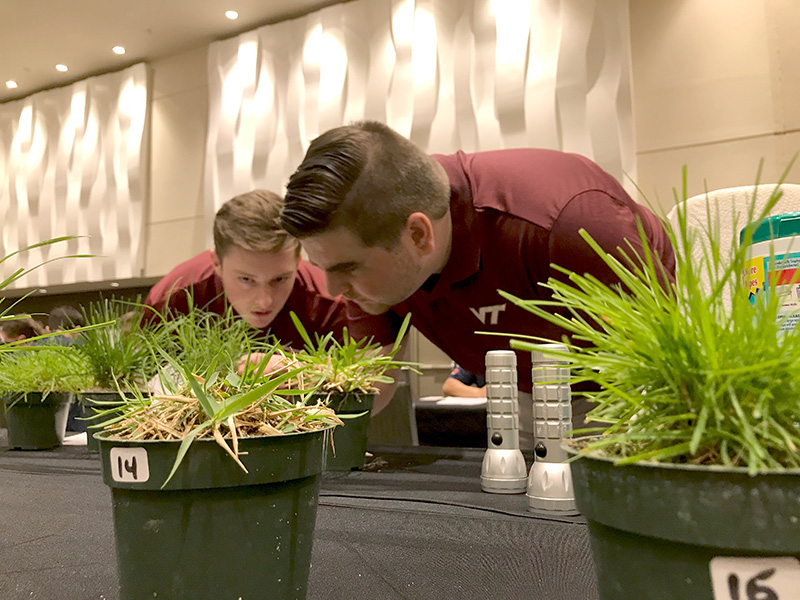 Virginia Tech students competing in the tufbowl