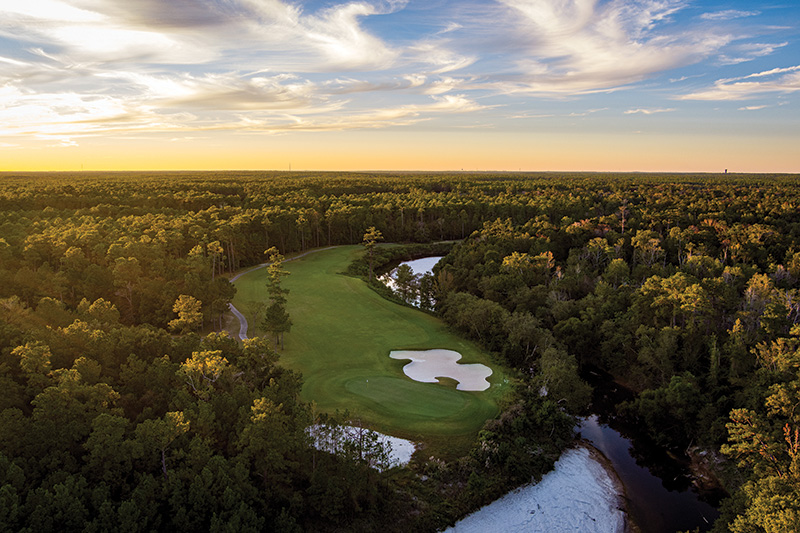 Aerial view of Ghost Creek golf course