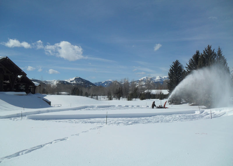 Golf course snow removal