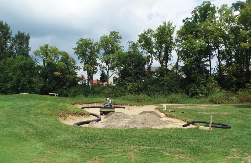 Golf course bunker renovation