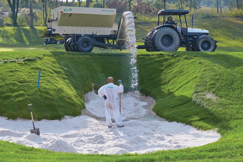 Golf course bunker renovation