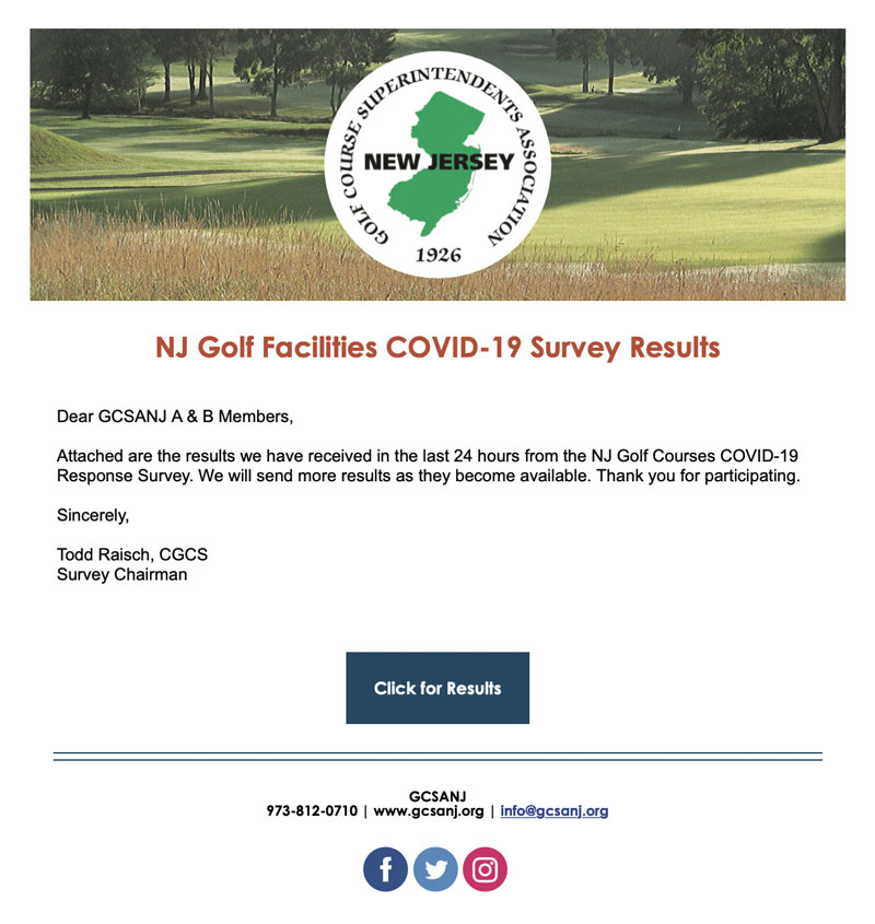 Coronavirus golf survey