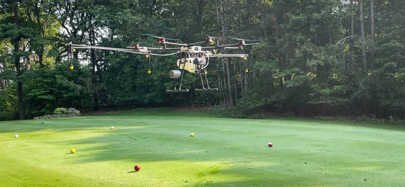Drone golf course