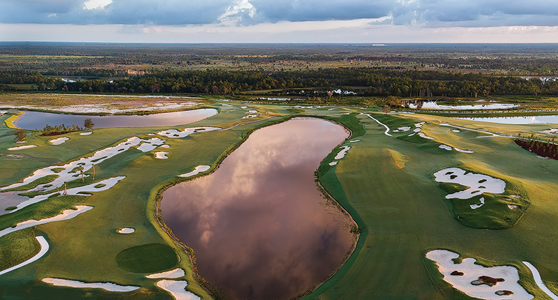 Aerial view of Ghost Creek golf course