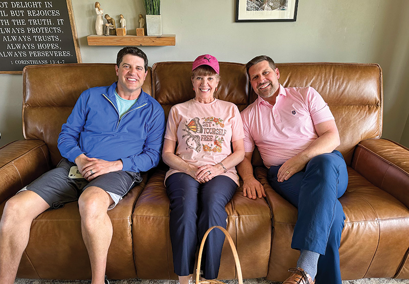 Chad Allen with his brother and mother