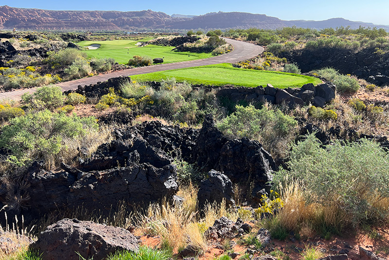 Aerial view of Ghost Creek golf course