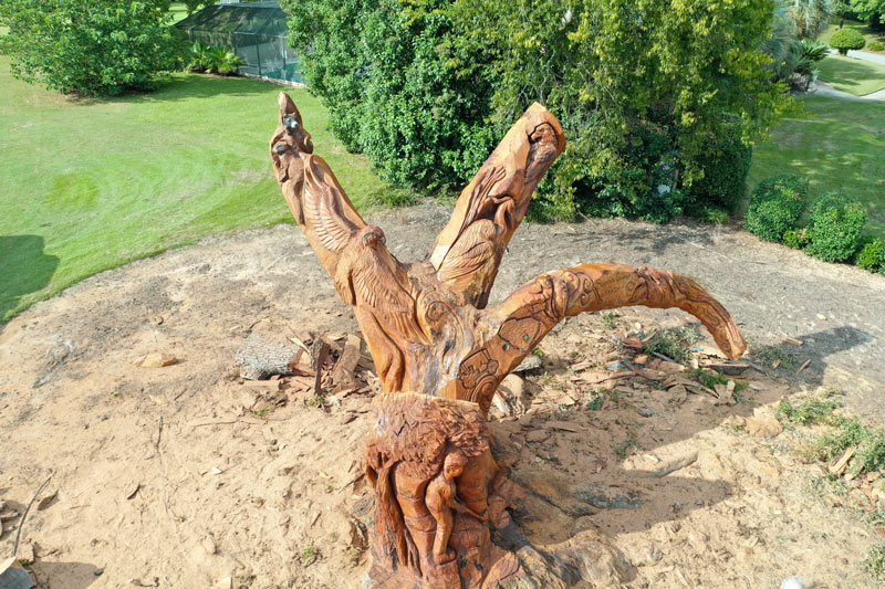 Tree carving golf course