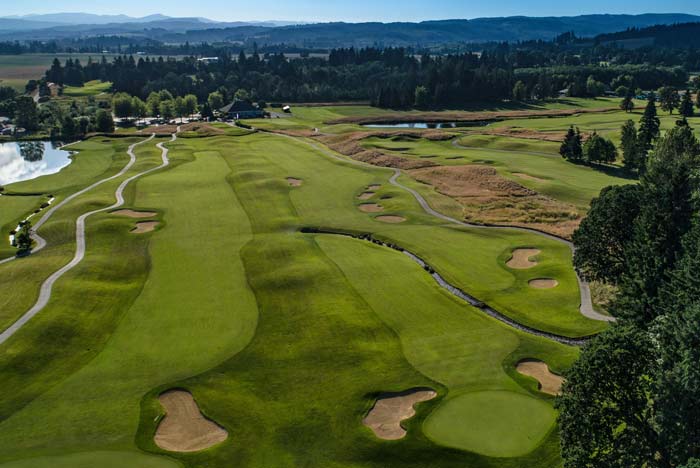 Aerial view of Ghost Creek golf course