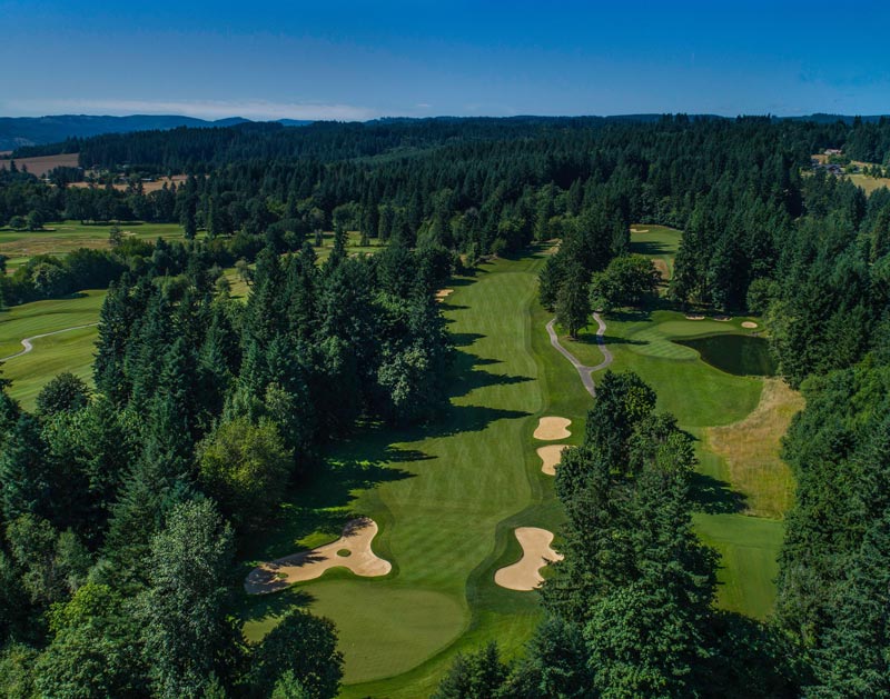 Aerial view of Witch Hollow golf course