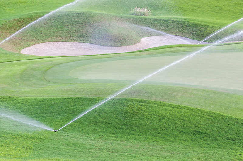Golf course sprinkler system