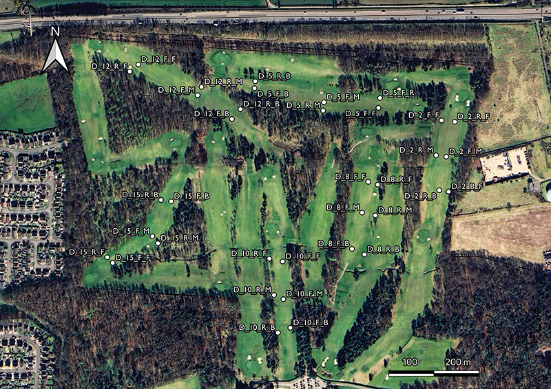 Aerial view of Ghost Creek golf course