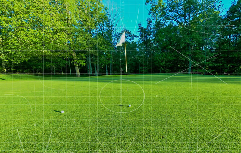 Measure golf course area