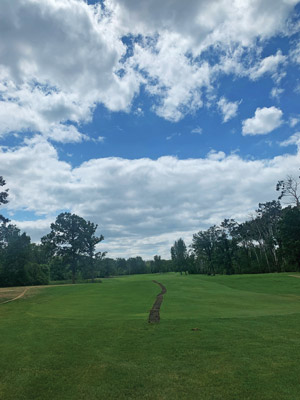 Golf course fairway line